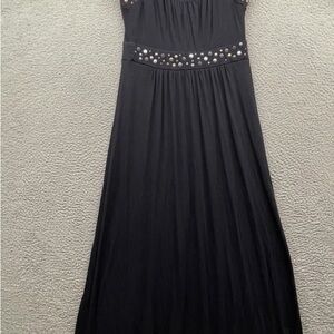 a.n.a Black Maxi Dress with Studded Detail